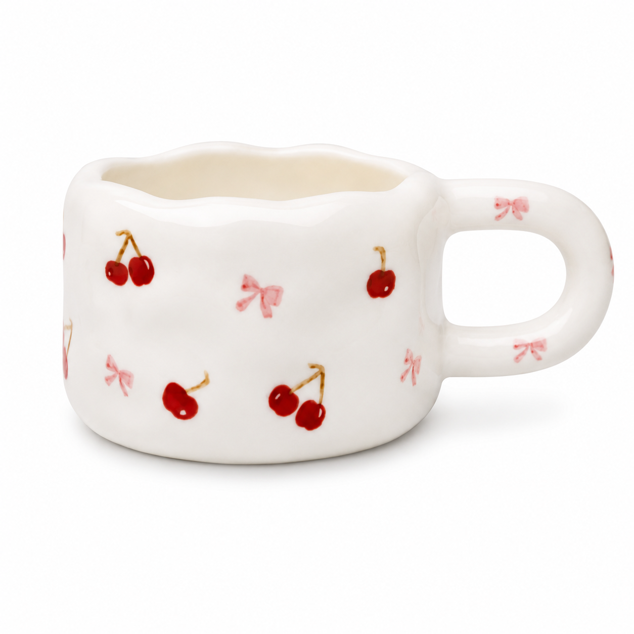 Cherry Bow Mug & Plate Set 🍒🎀