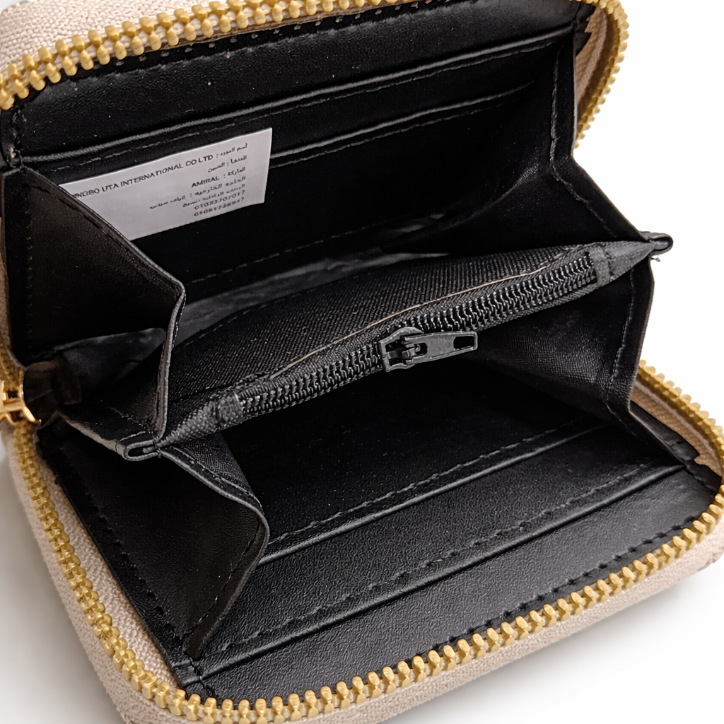 Givana Croco Shine Zip Wallet in black with silver zipper, textured crocodile pattern and compact design.