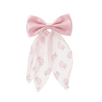 Givana duck print chiffon bow clip with a soft fabric bow and adjustable metal clip for hair or accessories.