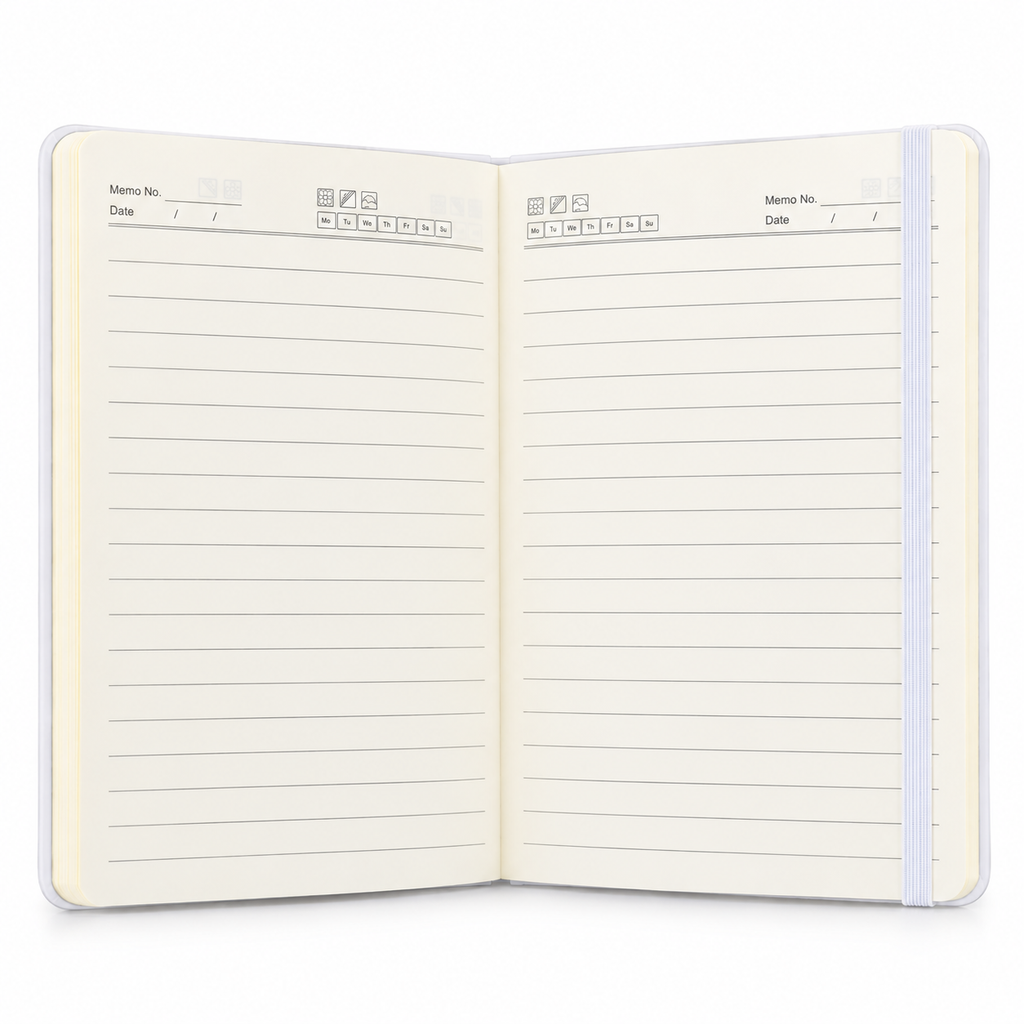 A5 Premium Leather Rubber Notebook – 80 Sheets | Available in 2 Colors