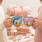 Disney 3D large ceramic mug couples set by Givana, featuring colorful Disney characters and detailed 3D design.