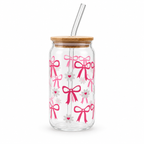 Bow Iced Coffee Glass Cup 🎀✨Available in 2 Colors