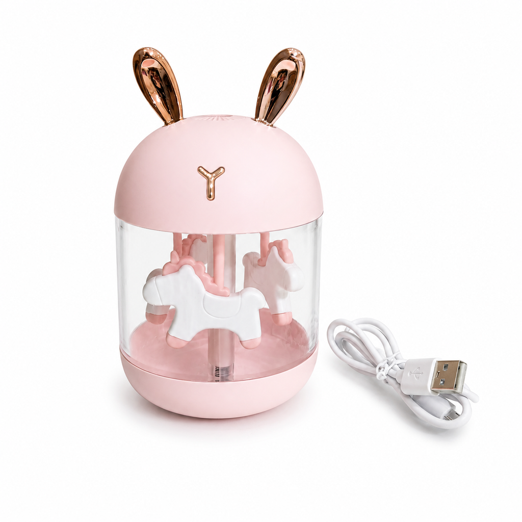 Bunny Dream Carousel Diffuser –  Aroma Lamp 🎠✨