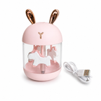Bunny Dream Carousel Diffuser – Rotating Aroma Lamp 🎠✨