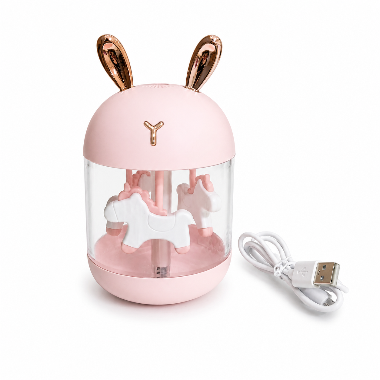 Bunny Dream Carousel Diffuser – Rotating Aroma Lamp 🎠✨