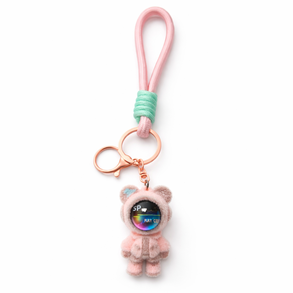 Givana astronaut space keychain featuring a detailed astronaut figure on a metal keyring, ideal for space enthusiasts.