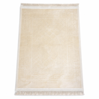 Off-white Givana Classic Prayer Mat with intricate patterns, soft fabric, and cushioned surface for comfortable prayer sessions.
