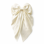 Elegant double-layer silk satin ribbon hair bow by Givana, featuring a soft, shiny finish and decorative design for stylish hair accessories.