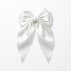 Givana satin ribbon bow hair clip with a sleek, elegant design perfect for hair accessories and styling.