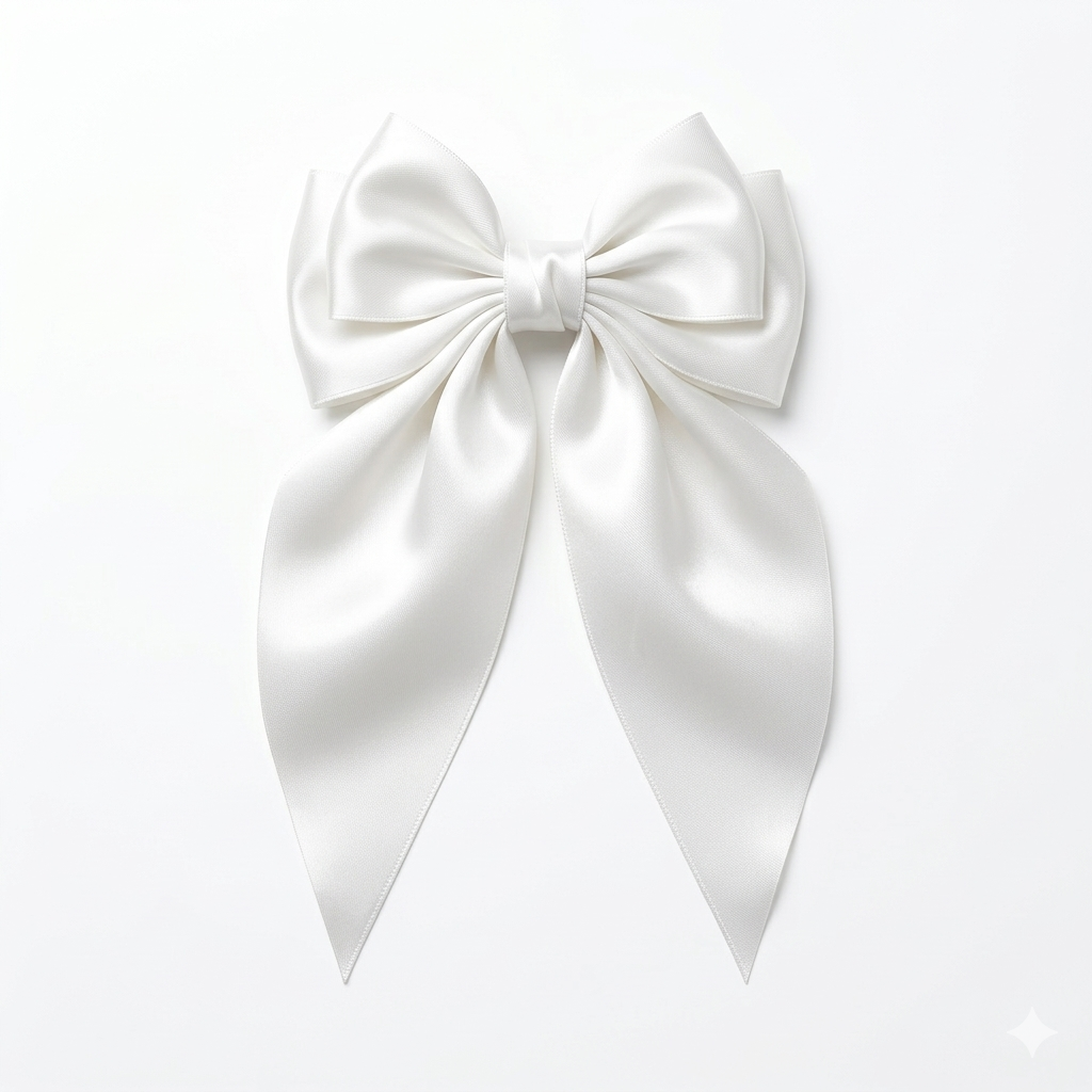 Givana satin ribbon bow hair clip with a sleek, elegant design perfect for hair accessories and styling.