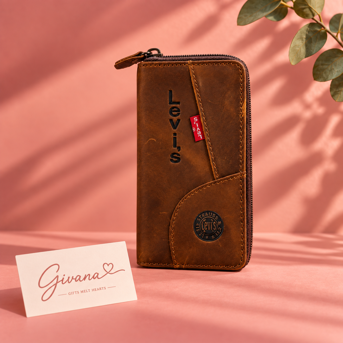 Levi’s Long Zip Wallet – Brown
