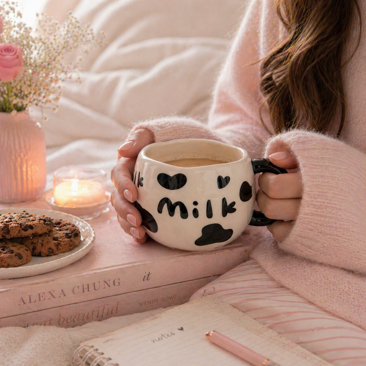 Moo Mood Mug 🖤— SHEIN Aesthetic✨