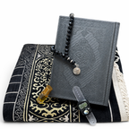 Elegant black Islamic gift box with backrest edition by Givana, featuring intricate design and secure packaging for special occasions.