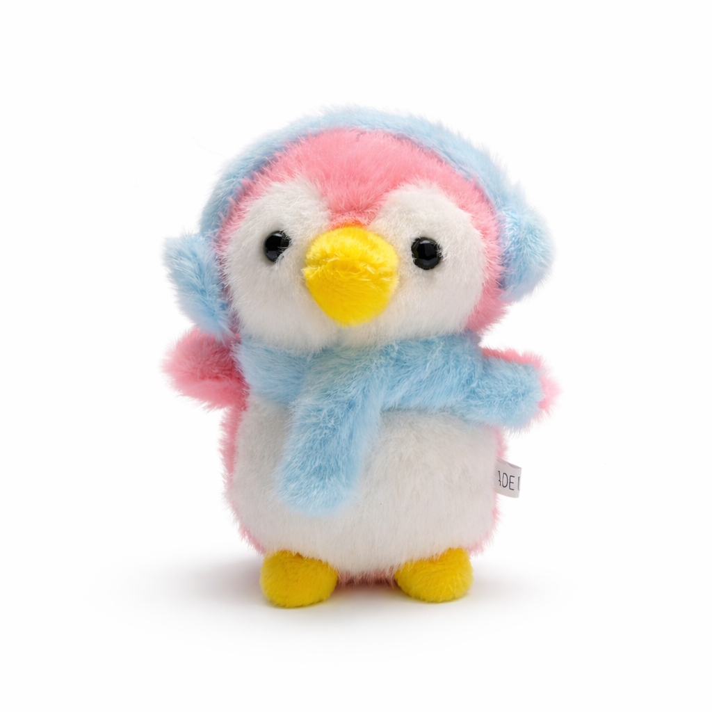 Soft Penguin Plush Keychain from Givana, winter edition, showing a cute, cuddly penguin plush with a keyring attachment.