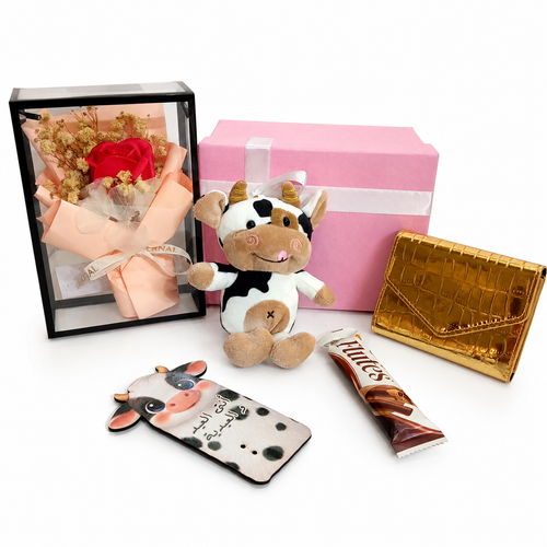 Cow & red flower 5 Gifts Eid Al-Adha Box 🐮✨
