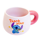 Disney Stitch "Thank You" porcelain mug by Givana featuring Stitch character and decorative "Thank You" message on white background