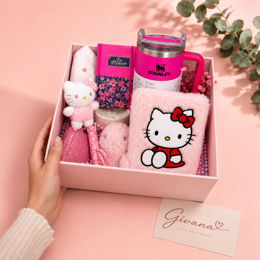 Kitty Lover Pink Birthday Box | ✨ (9 Gifts Inside)✨