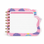 Cute A6 notebook by 2BE with a colorful cover featuring whimsical designs and a smooth paper interior.