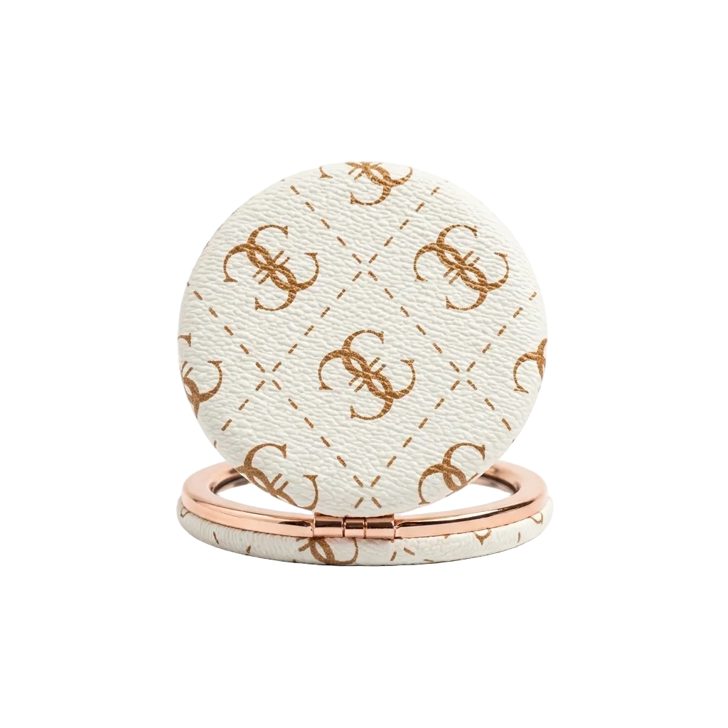 Givana luxury double-sided pocket mirror with elegant design, showcasing a reflective surface on both sides and ornate detailing