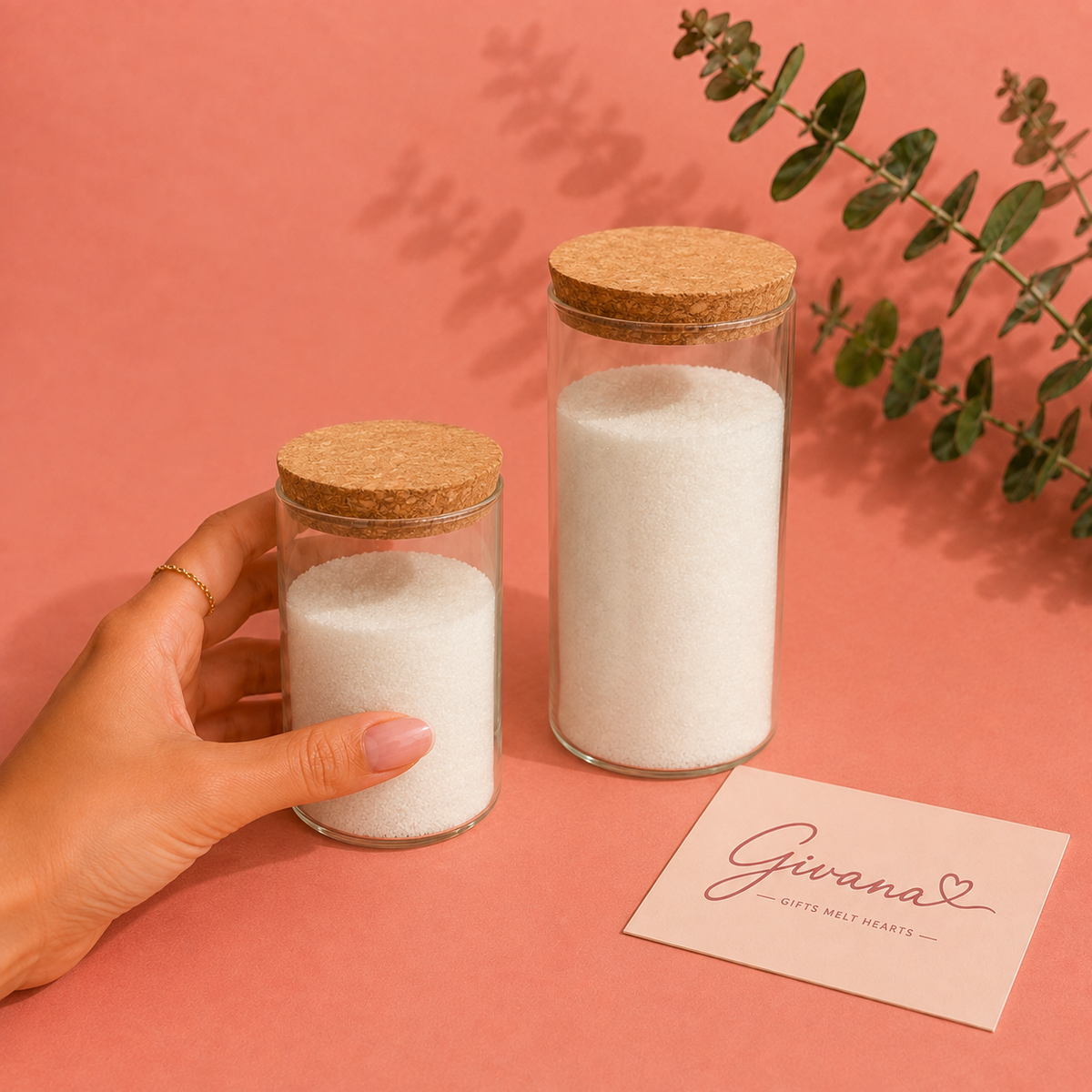 Sand Candle – Minimal Glass Jar