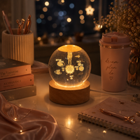 Cosmic Discovery Glow – Crystal Lamp (Small Size) 🚀✨