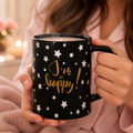 Starlight Happiness Cup 🖤 — Feel the joy in every sip ✨