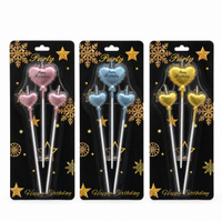 Happy Birthday Heart Cake Topper Set – Available in Multiple Colors
