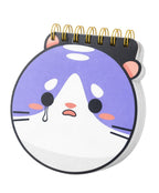 A6 character notebook by 2BE with a transparent cover, featuring colorful character illustrations on the pages.