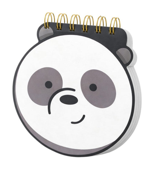 A6 character notebook by 2BE with colorful illustrated cover, open to pages, on a white background.
