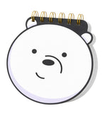 A6 character notebook by 2BE with a transparent cover, featuring colorful character illustrations on the front.